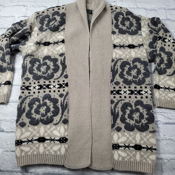 Vintage Mademoiselle Knitwear Open Front Cardigan size Medium/Large - Picture 3 of 15